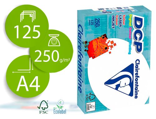 Papel fotocopia clairefontaine din a4 250 gr embalagem de 125 folhas , Clairefontaine , 72401 , 3329680185706
